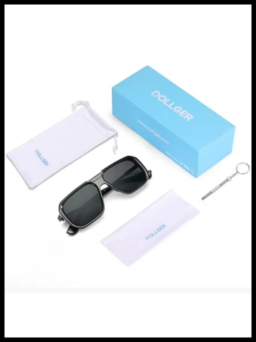 Square Aviator Sunglasses Men Metal Frame Punk Retro UV400 Shades
